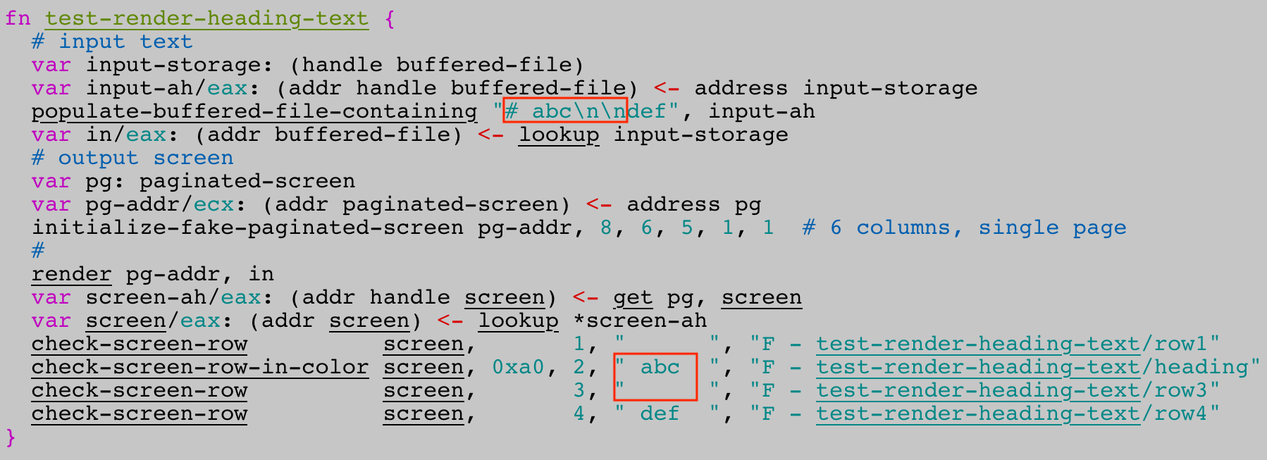 test for rendering headings in Markdown