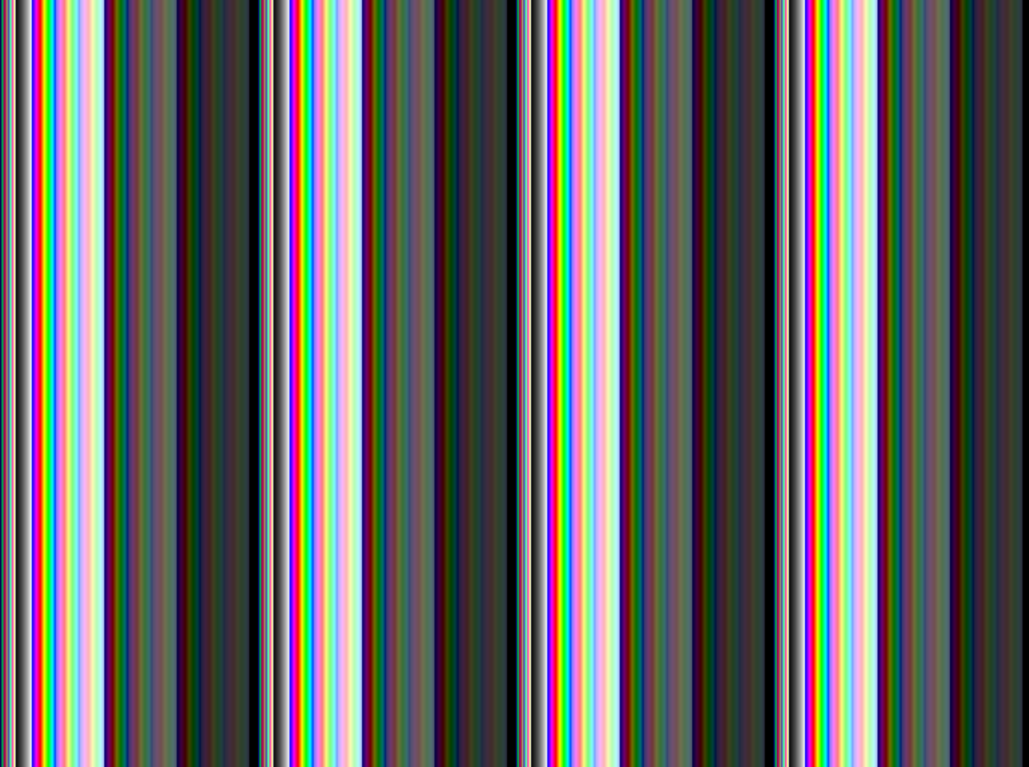 256 vertical lines, each 4px wide, showing the 256 default colors in VGA mode (without messing with the palette).