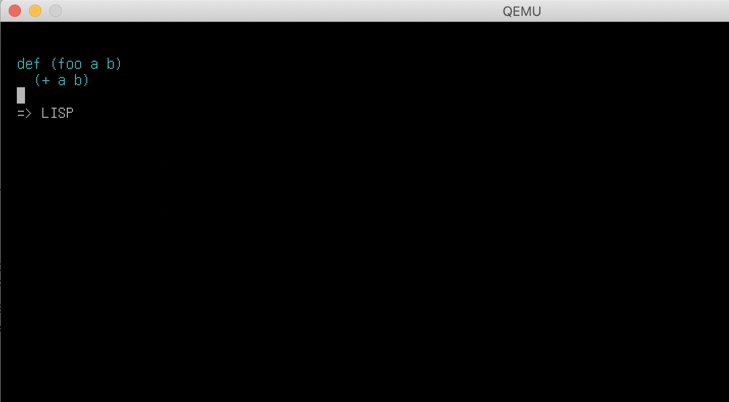 REPL stub running in Qemu that always returns 